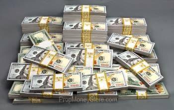 RUVINCE Movie Money Prop Money Euro Bills Full Print 2 Sided Play Multi  Color Movie Props for Adults