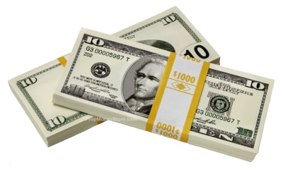 $10 bill style filler money bundle