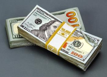 New Style $10s Blank Filler $1,000 Prop Money Stack