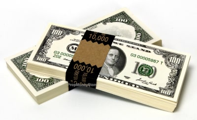 Vintage $10k filler prop money bundle