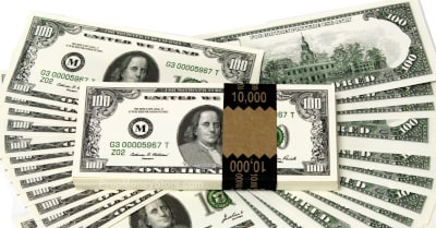 vintage 100 dollar bill stack