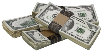 $10k x 5 vintage aged prop money