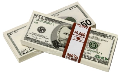 $5k filler money stack