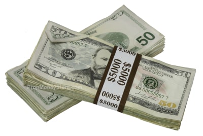 aged $5k prop money filler