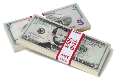 $500 prop money stack