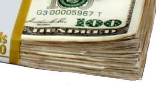 prop $100 aged close up