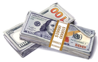 aged $10k prop money filler