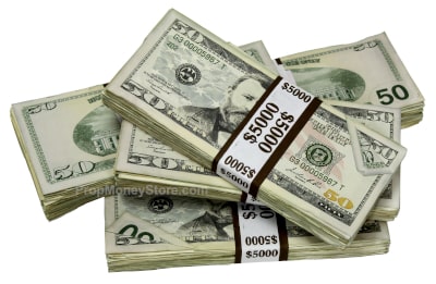 5 x aged $5k filler prop money