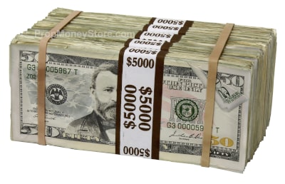 25k aged $50s prop money filler