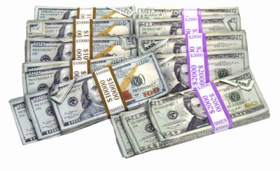 Aged full print $100s and $20s spresd.