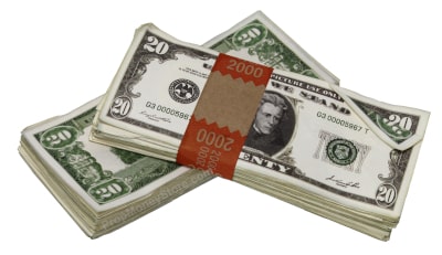 $2k vintage aged filler money stack.
