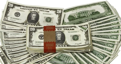 $20 bills aged full print vintage stage money bundle.