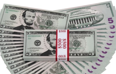 $5 Bills full print stack