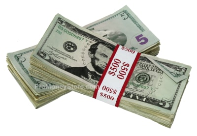 aged 500 prop money filler