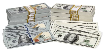 $100 bill mix styles full print money props