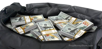 Bag of cash close up $500k