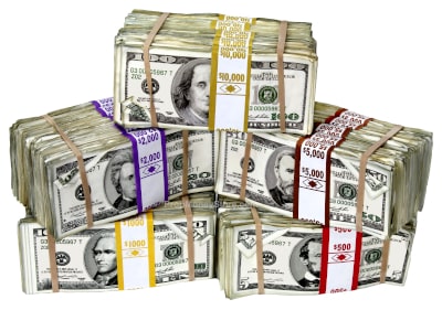 aged 2000s full print prop money